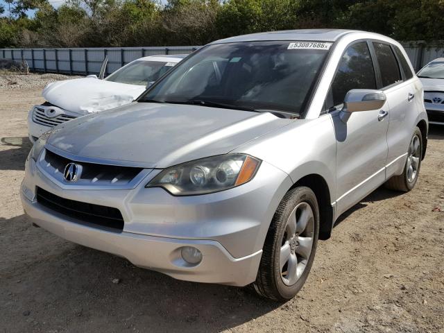 5J8TB18297A008736 - 2007 ACURA RDX SILVER photo 2