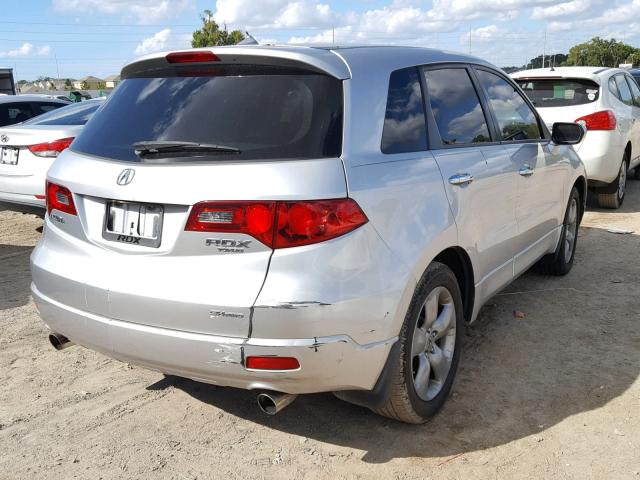 5J8TB18297A008736 - 2007 ACURA RDX SILVER photo 4