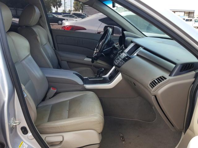 5J8TB18297A008736 - 2007 ACURA RDX SILVER photo 5