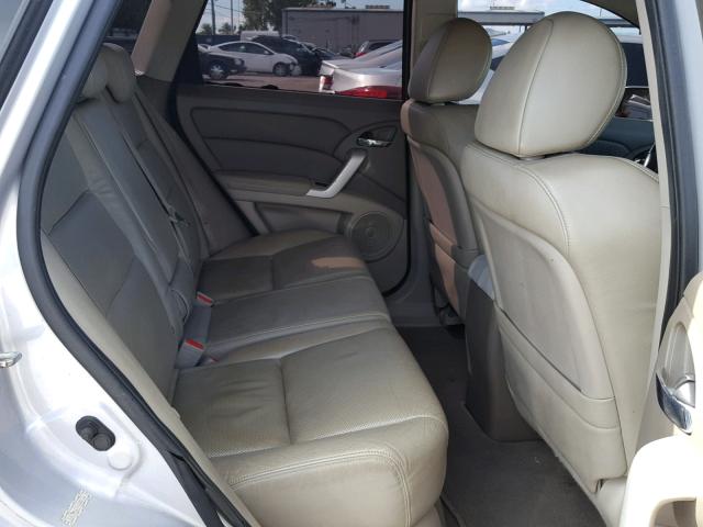 5J8TB18297A008736 - 2007 ACURA RDX SILVER photo 6