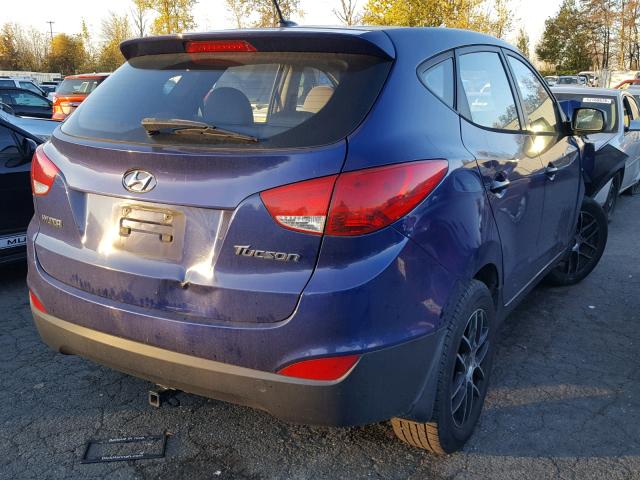 KM8JT3AB6BU240951 - 2011 HYUNDAI TUCSON GL BLUE photo 4