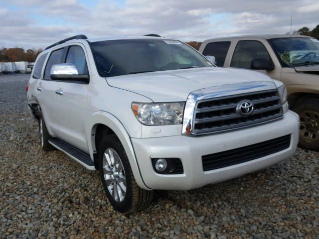 5TDZY67A58S008573 - 2008 TOYOTA SEQUOIA PL WHITE photo 1