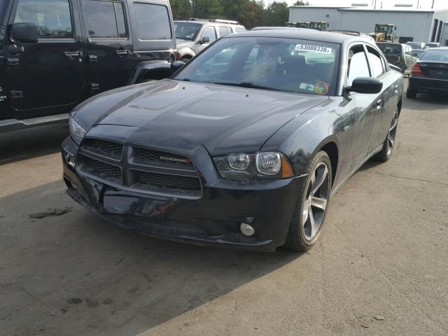 2C3CDXHG0EH230396 - 2014 DODGE CHARGER SX BLACK photo 2