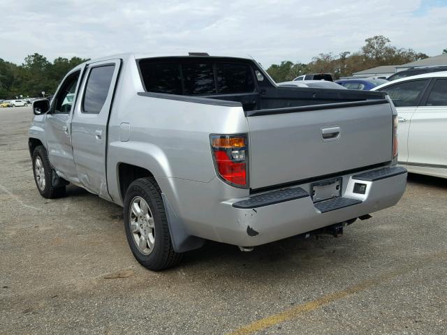 2HJYK16516H511092 - 2006 HONDA RIDGELINE SILVER photo 3