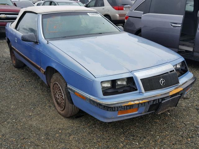 1C3XU4531NF258064 - 1992 CHRYSLER LEBARON BLUE photo 1