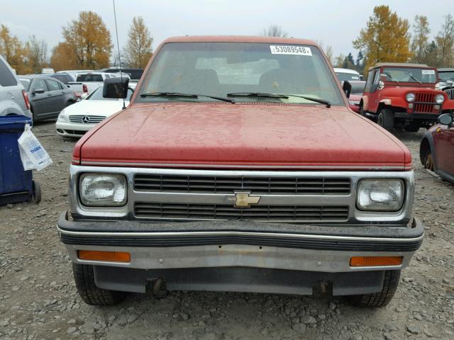 1GNCT18Z4M0118420 - 1991 CHEVROLET BLAZER S10 RED photo 9