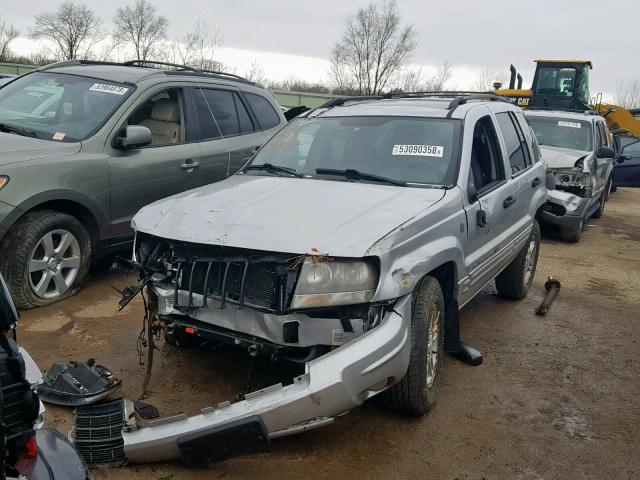 1J4GW48NX4C350030 - 2004 JEEP GRAND CHER SILVER photo 2