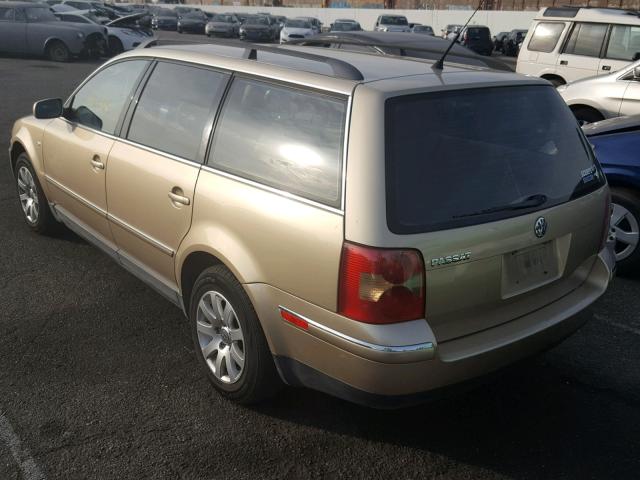 WVWVD63B73E159700 - 2003 VOLKSWAGEN PASSAT GLS GOLD photo 3