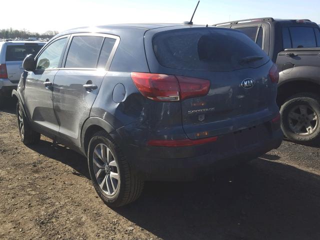 KNDPBCACXF7748774 - 2015 KIA SPORTAGE L BLUE photo 3