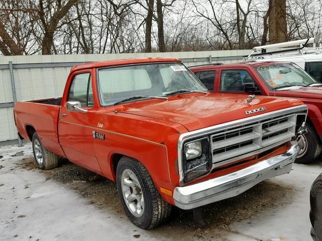 1B7FD14T2FS557255 - 1985 DODGE D-SERIES D ORANGE photo 1