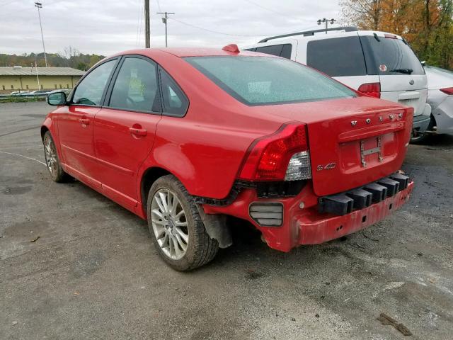 YV1390MS2A2491217 - 2010 VOLVO S40 2.4I RED photo 3