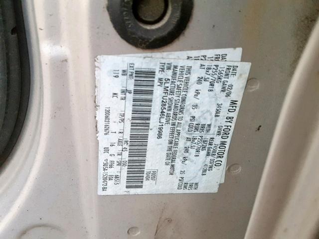 5LMFU28546LJ19986 - 2006 LINCOLN NAVIGATOR Boz foto 10