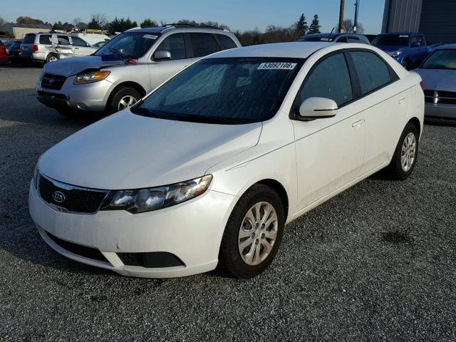 KNAFU4A24D5719120 - 2013 KIA FORTE EX WHITE photo 2