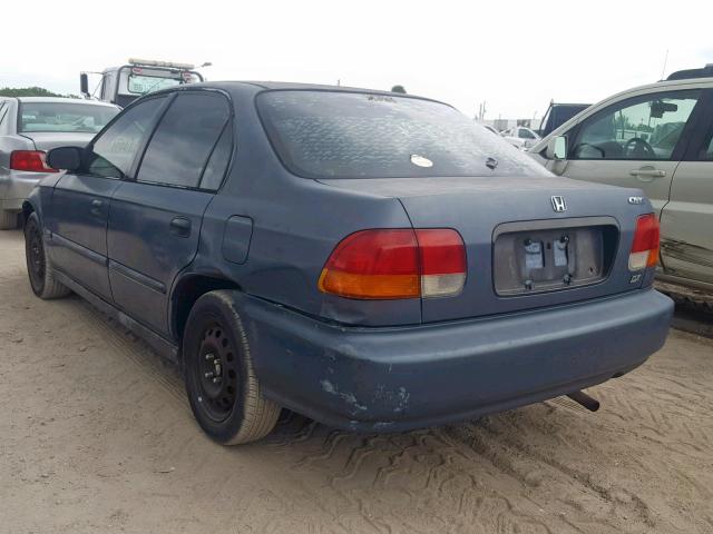 2HGEJ6625VH529821 - 1997 HONDA CIVIC DX BLUE photo 3