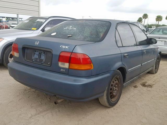 2HGEJ6625VH529821 - 1997 HONDA CIVIC DX BLUE photo 4