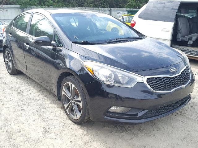 KNAFX4A80E5060773 - 2014 KIA FORTE EX BLACK photo 1