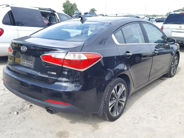 KNAFX4A80E5060773 - 2014 KIA FORTE EX BLACK photo 4