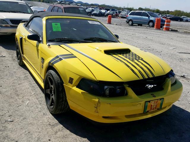 1FAFP45X81F117266 - 2001 FORD MUSTANG GT YELLOW photo 1