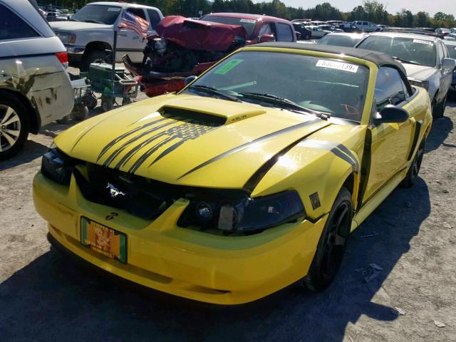1FAFP45X81F117266 - 2001 FORD MUSTANG GT YELLOW photo 2