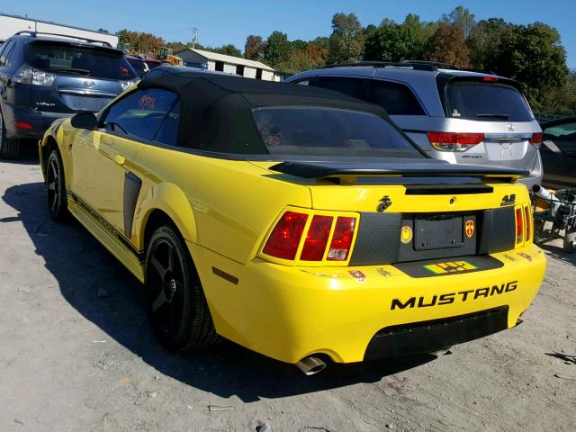 1FAFP45X81F117266 - 2001 FORD MUSTANG GT YELLOW photo 3