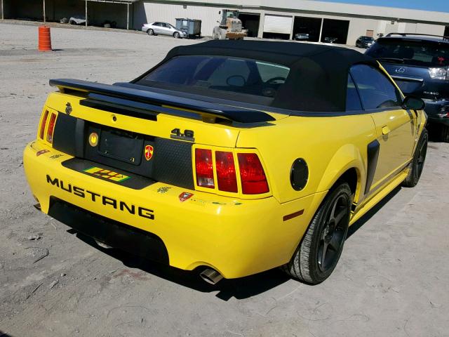 1FAFP45X81F117266 - 2001 FORD MUSTANG GT YELLOW photo 4