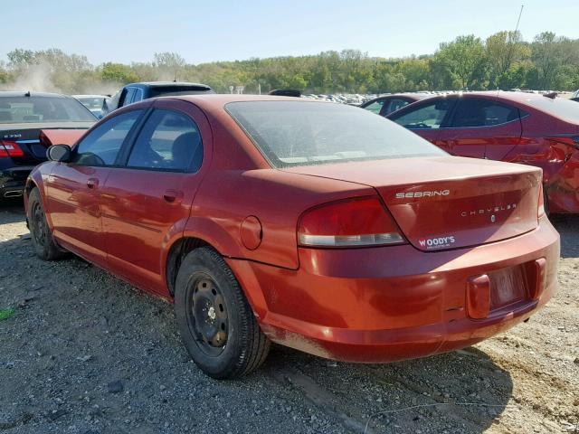 1C3EL46X83N592803 - 2003 CHRYSLER SEBRING LX RED photo 3