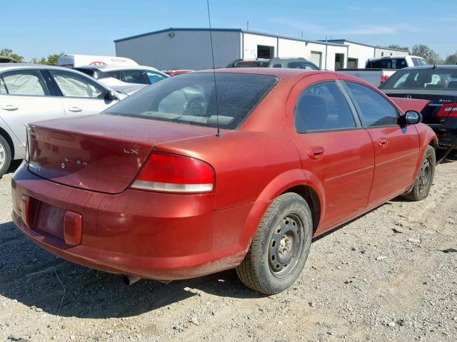 1C3EL46X83N592803 - 2003 CHRYSLER SEBRING LX RED photo 4