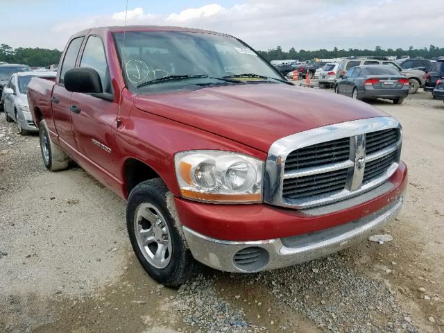 1D7HA18N26J152229 - 2006 DODGE RAM 1500 S MAROON photo 1