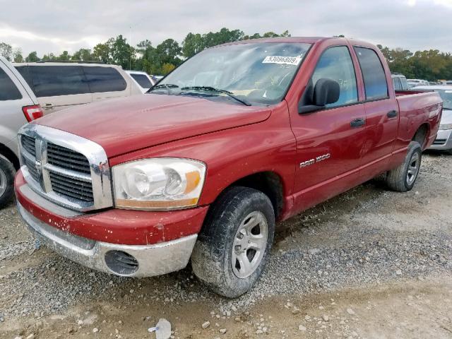 1D7HA18N26J152229 - 2006 DODGE RAM 1500 S MAROON photo 2