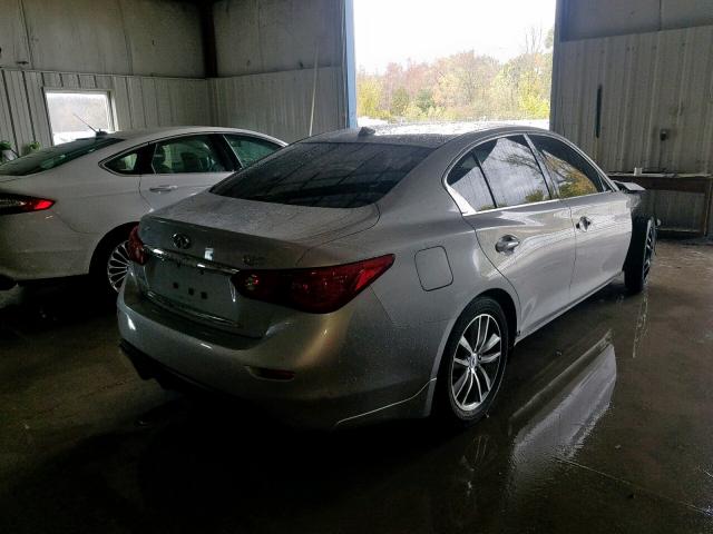 JN1BV7AR3EM707001 - 2014 INFINITI Q50 BASE SILVER photo 4