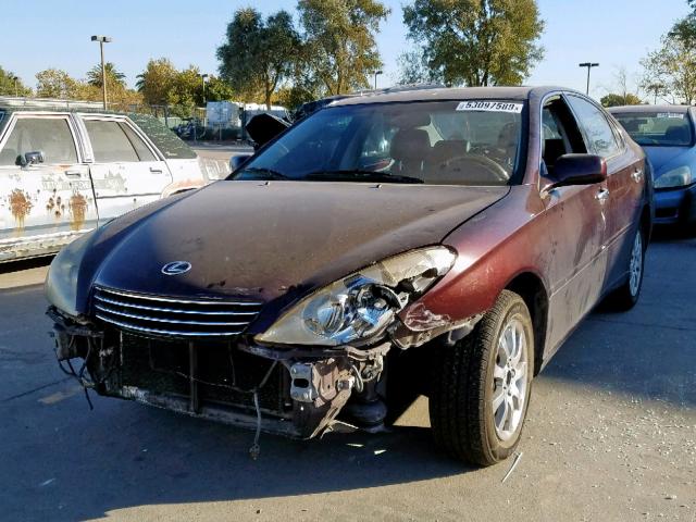 JTHBF30G320042945 - 2002 LEXUS ES 300 MAROON photo 2