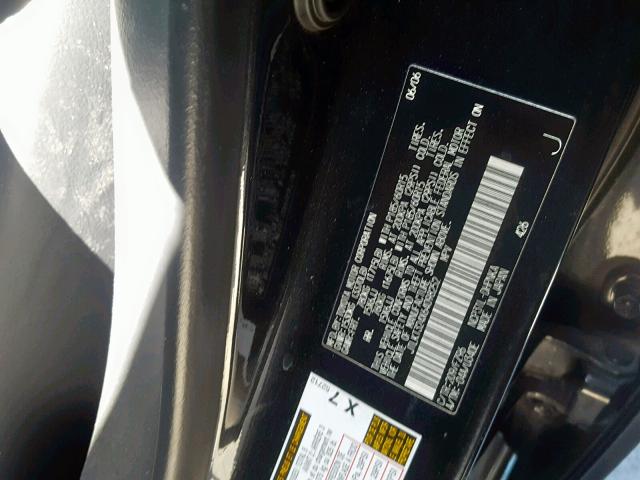 JTLKT324X64098252 - 2006 TOYOTA SCION XB შავი ფოტო 10