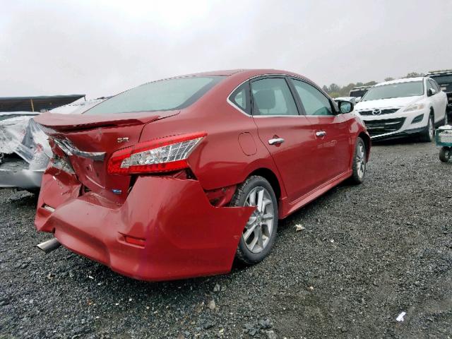 3N1AB7APXDL725877 - 2013 NISSAN SENTRA S RED photo 4