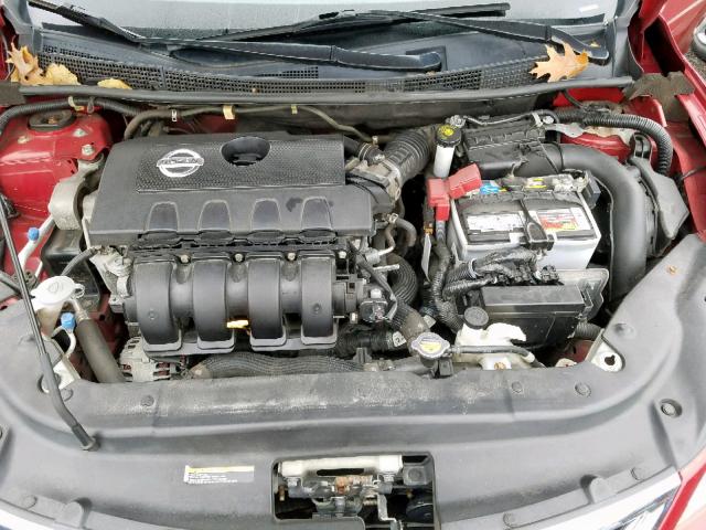 3N1AB7APXDL725877 - 2013 NISSAN SENTRA S RED photo 7