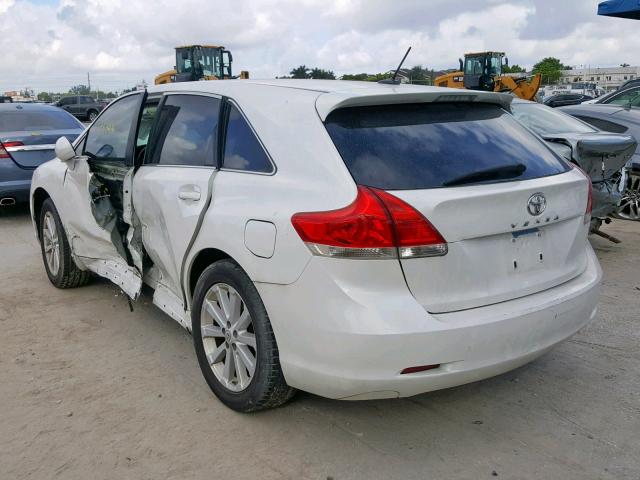 4T3ZA3BB0AU037132 - 2010 TOYOTA VENZA WHITE photo 3