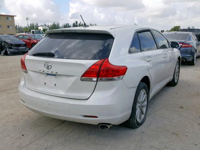 4T3ZA3BB0AU037132 - 2010 TOYOTA VENZA WHITE photo 4