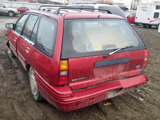 1FASP15J4TW181588 - 1996 FORD ESCORT LX RED photo 3