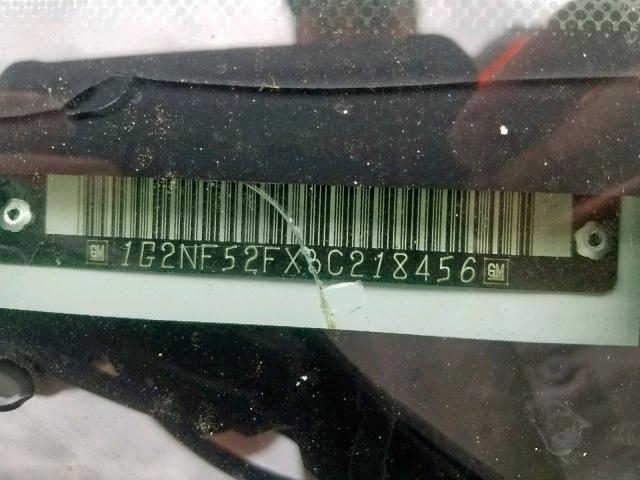 1G2NF52FX3C218456 - 2003 PONTIAC GRAND AM S WHITE photo 10