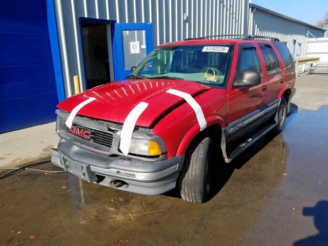 1GKDT13W9T2505255 - 1996 GMC JIMMY RED photo 2