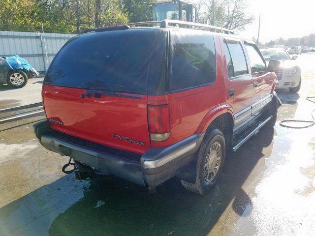 1GKDT13W9T2505255 - 1996 GMC JIMMY RED photo 4