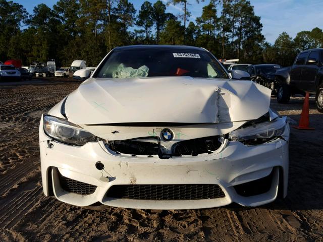 WBS3R9C56FK331606 - 2015 BMW M4 WHITE photo 9