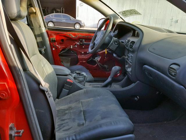 1G2WR52153F165258 - 2003 PONTIAC GRAND PRIX RED photo 5