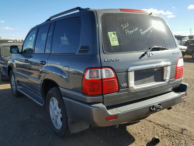 JTJHT00W354001042 - 2005 LEXUS LX 470 GRAY photo 3