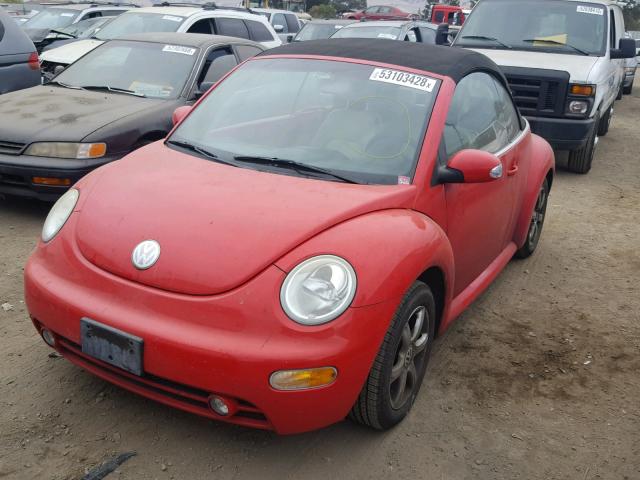 3VWCD21Y64M308565 - 2004 VOLKSWAGEN NEW BEETLE RED photo 2