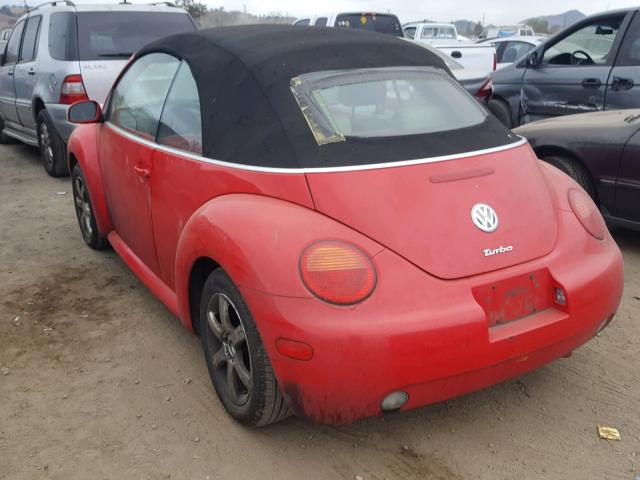 3VWCD21Y64M308565 - 2004 VOLKSWAGEN NEW BEETLE RED photo 3