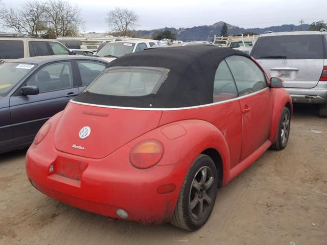 3VWCD21Y64M308565 - 2004 VOLKSWAGEN NEW BEETLE RED photo 4