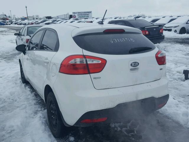 KNADM5A38D6847649 - 2013 KIA RIO LX WHITE photo 3