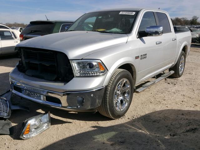 1C6RR6NT2ES100705 - 2014 RAM 1500 LARAM SILVER photo 2