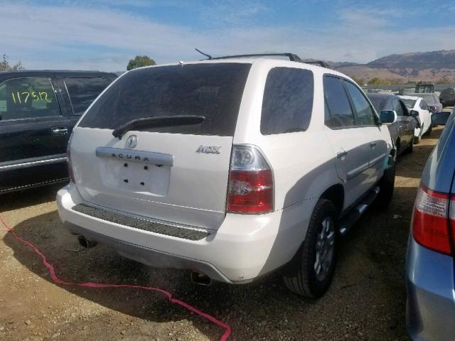 2HNYD18954H537474 - 2004 ACURA MDX TOURIN WHITE photo 4