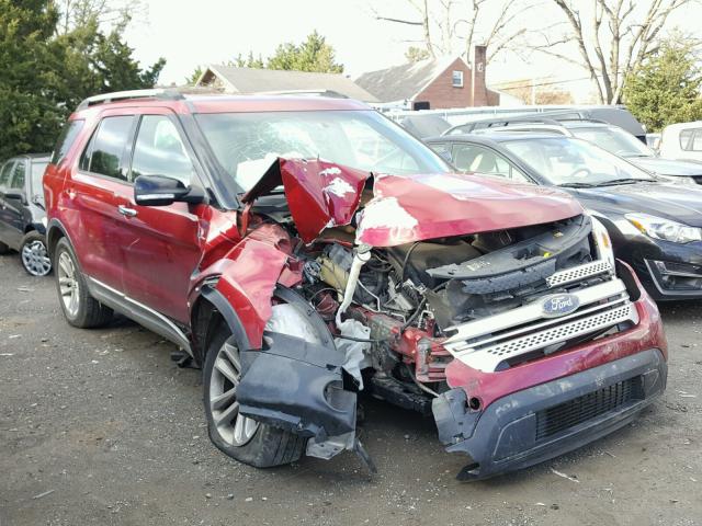 1FM5K8D86EGA92448 - 2014 FORD EXPLORER X RED photo 1